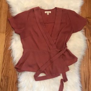 Dusty Rose Tie Top